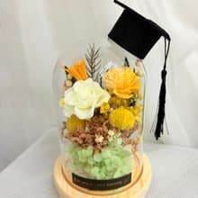 永生玫瑰小玻璃罩盅 永生玫瑰  畢業禮物
