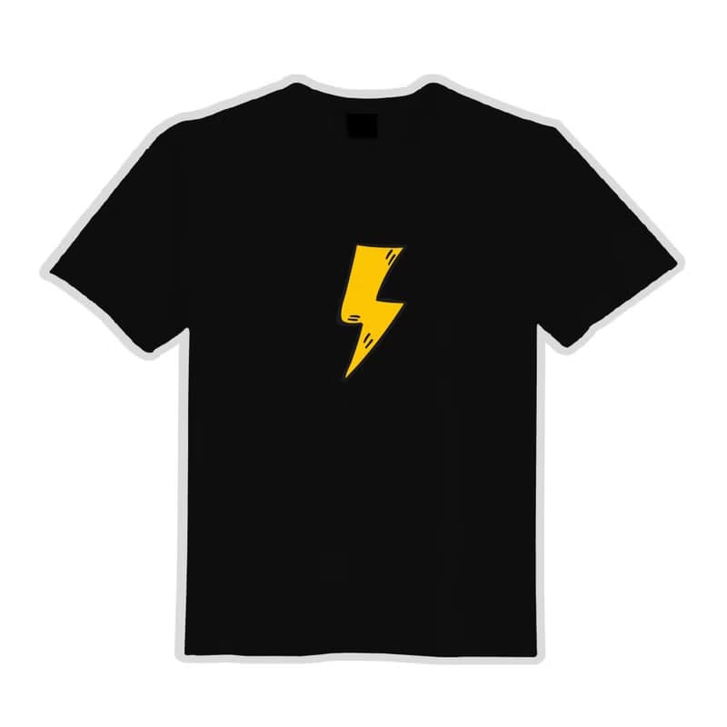 FLASH 閃電 衣服 寬版 T恤 童裝 吸濕排汗 涼感衣 黑T