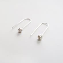 獨家 森林系 925純銀 迷你果 U型耳針 耳環  一對