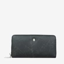 Vegan Zip Around Wallet - Black