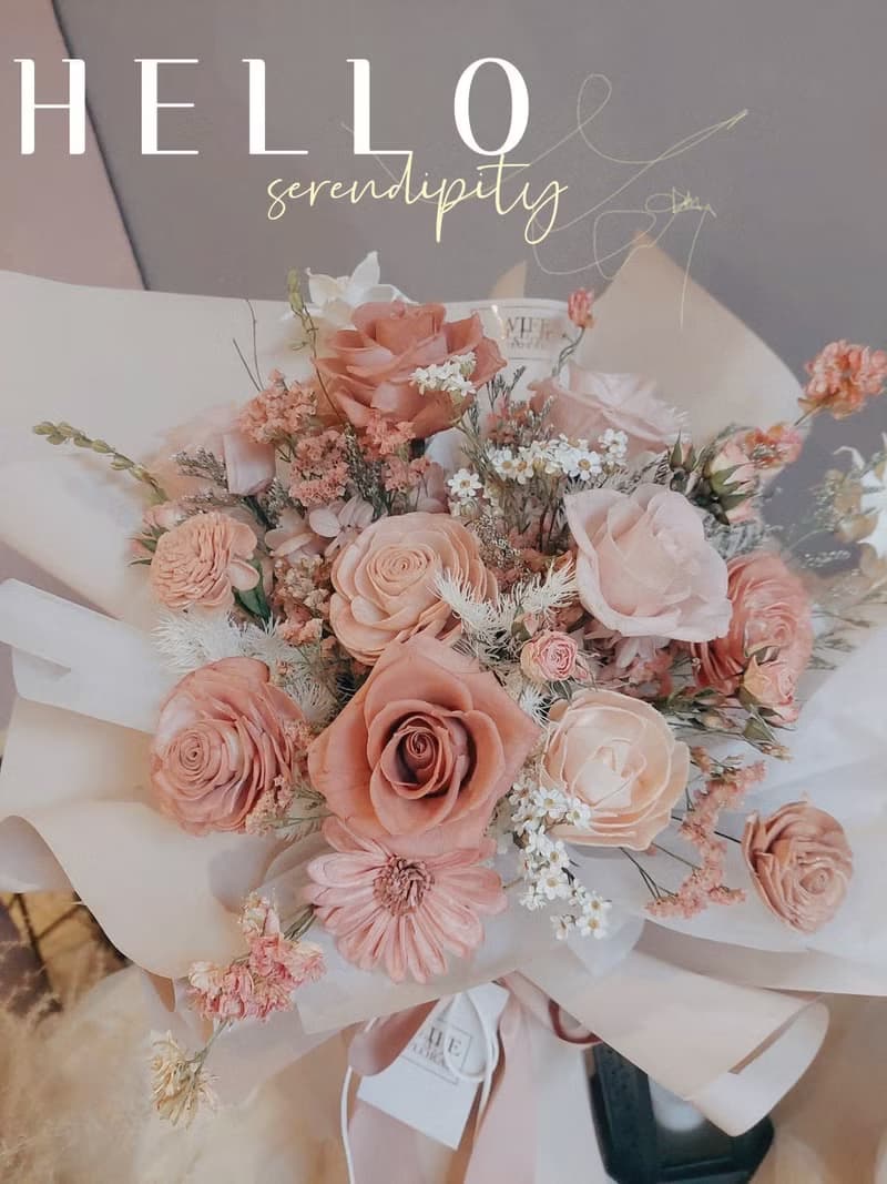 粉嫩櫻花 永生花束 求婚 生日 紀念日 升遷