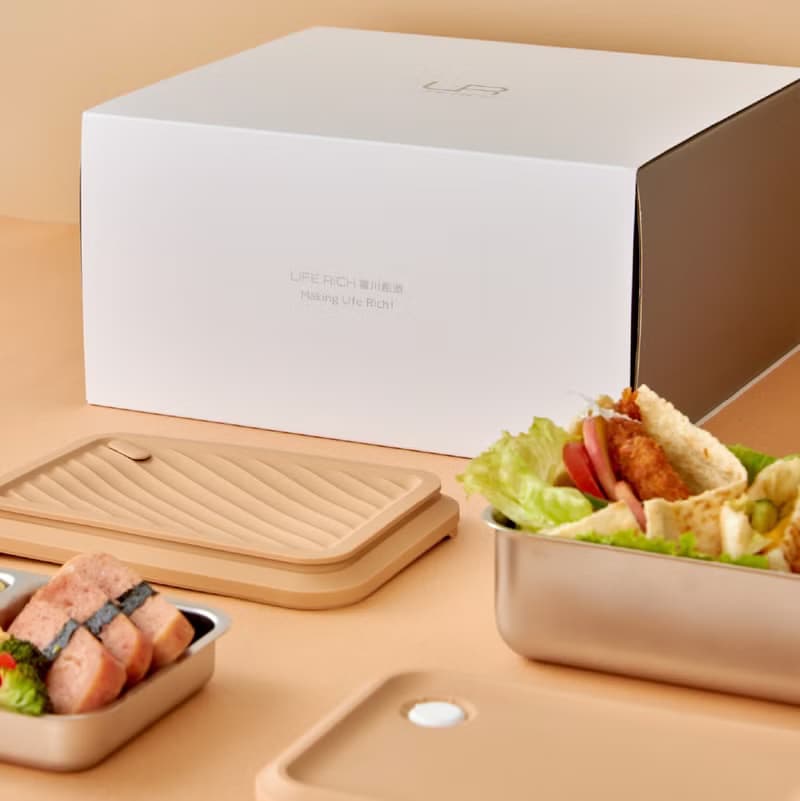 【 Pinkoi 限定 】Double Box 便當盒禮盒－B1 杏暖初陽