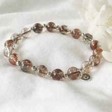 開運招財 黑金超七 雲母髮晶 S925純銀 天然水晶手鏈