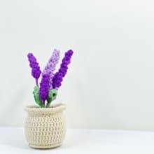 針織薰衣草小盆栽
