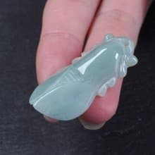 【一鳴驚人】冰糯翡翠玉蟬吊飾 | 天然緬甸玉翡翠A貨 | 送禮