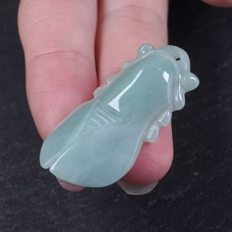 【一鳴驚人】冰糯翡翠玉蟬吊飾 | 天然緬甸玉翡翠A貨 | 送禮