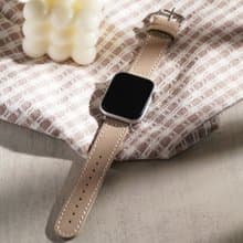 APPLE WATCH - 車線真皮 皮革錶帶