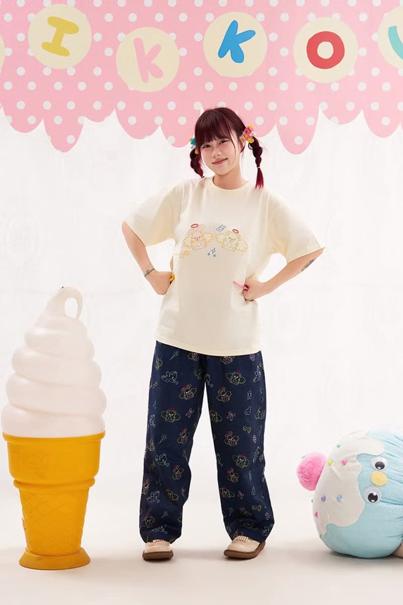 動物天使刺繡T恤短袖 可愛純棉夏裝卡通