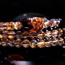 【高品 紅膠花貔貅】收藏級水晶貔貅三圈手鍊|一物ㄧ拍