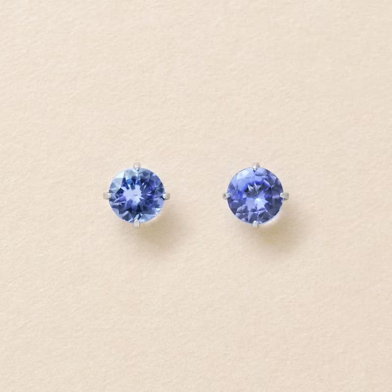【Second Earrings】 鉑金坦桑石耳環