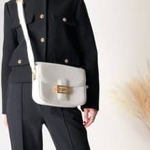 【 日本直送　名牌中古包 】CELINE セリーヌ ホースビット レザー クロスボディ ショルダーバッグ ホワイト vintage tkdtk2