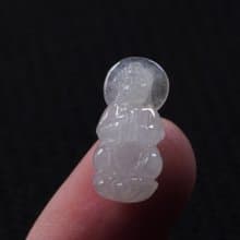 冰種翡翠寶瓶觀音菩薩項鍊 | 天然緬甸玉翡翠A貨 | 送禮