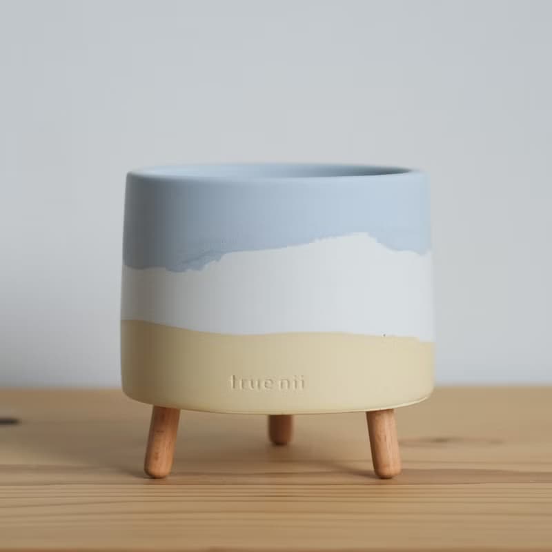 初泥 true nii | 長腳的水泥盆(L) -Palette 晴空煦陽