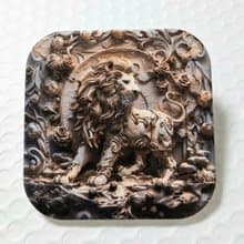 獅子座-晶雕吸水陶瓷杯墊