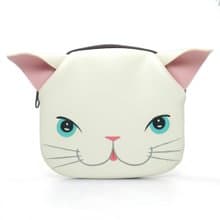 【雙11折扣】White cat purse ,small wallet bag with zip.various card pockets.