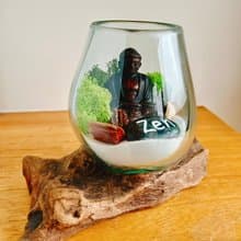 純自然 峇里島風 diy組 柚木玻璃 佛 禪 乾燥植物 盆栽 送禮 小物