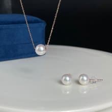 天然淡水珍珠天然淡水真珠輕珠寶18k金耳釘耳針耳夾珍珠耳釘7575