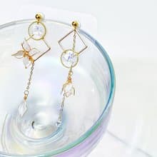 耳針x耳夾水晶花_夢境日_光點飾品