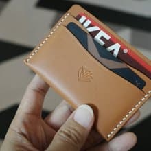 2 Side Slim Card Holder, Genuine leather