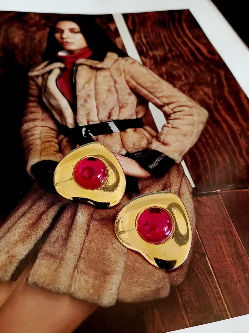 vintage jewelry  Liz Claiborne 經典紅心皇后 夾式耳環