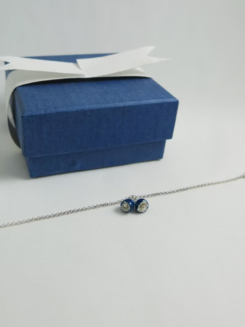 Clochette青花瓷純銀手鍊/青花瓷飾品