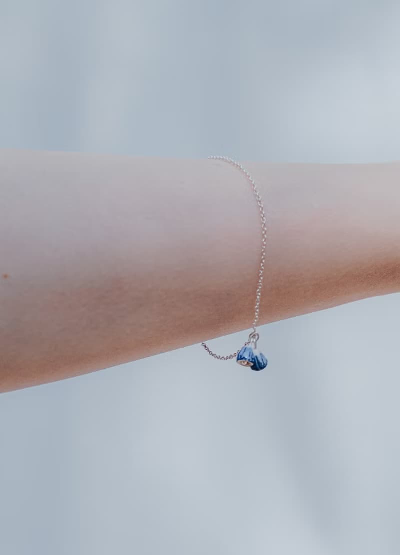 Clochette青花瓷純銀手鍊/青花瓷飾品