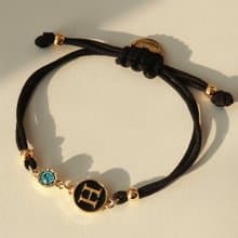 Initial Birthstone Knot Bracelet