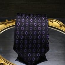 紫色復古花紋真絲領帶高端復古necktie