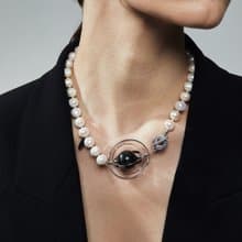黑潮土星環珍珠項鍊  Kuroshio Saturn pearl necklace
