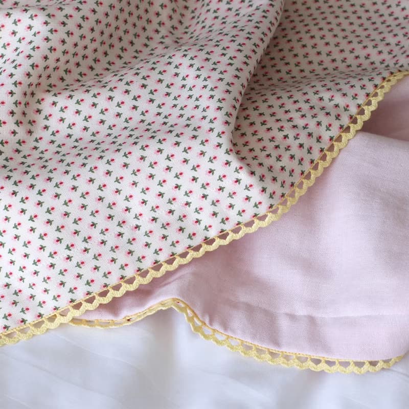 Made in Korea flower cotton muslin baby swaddle blanket, 新生兒 出産祝い, 布  ブランケッ,韓國