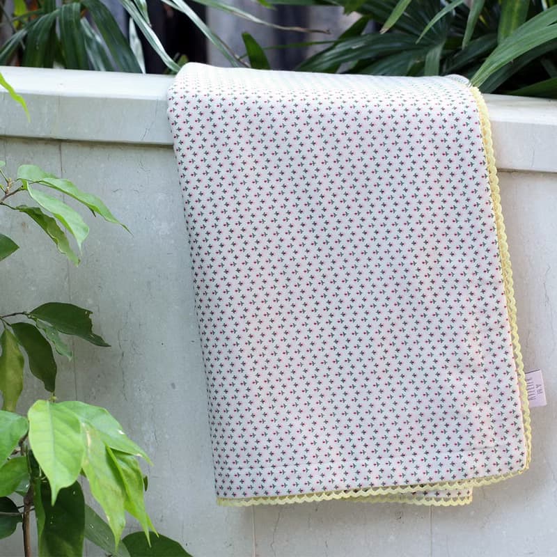 Made in Korea flower cotton muslin baby swaddle blanket, 新生兒 出産祝い, 布  ブランケッ,韓國