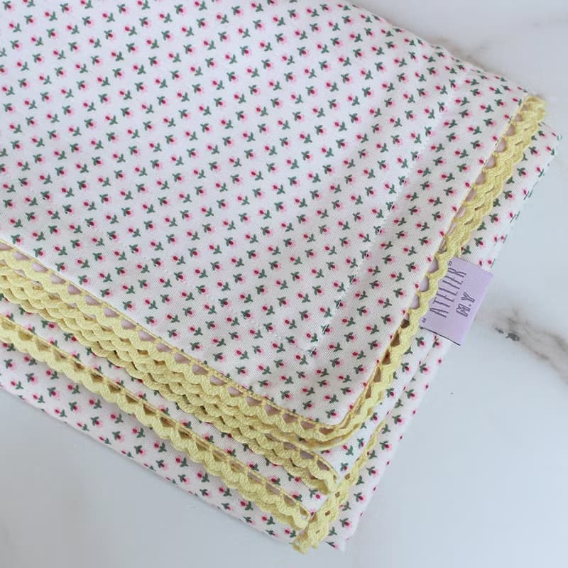Made in Korea flower cotton muslin baby swaddle blanket, 新生兒 出産祝い, 布  ブランケッ,韓國