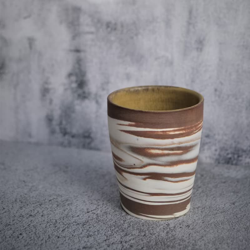 絞胎系列 - 茶杯 陶器
