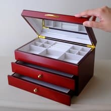 【Ms. box 箱子小姐】英式時尚酒紅色木製珠寶盒/飾品盒