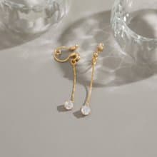 swing gems GD ―煌めき揺れるループフィットイヤリング　ゴールド