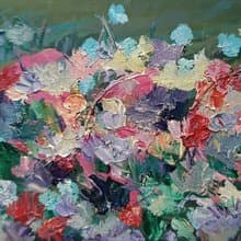 原廠  綠色花韻 紙板油畫 維多利亞 瓦魯克 Victoria Valuk