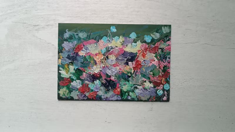 原廠  綠色花韻 紙板油畫 維多利亞 瓦魯克 Victoria Valuk
