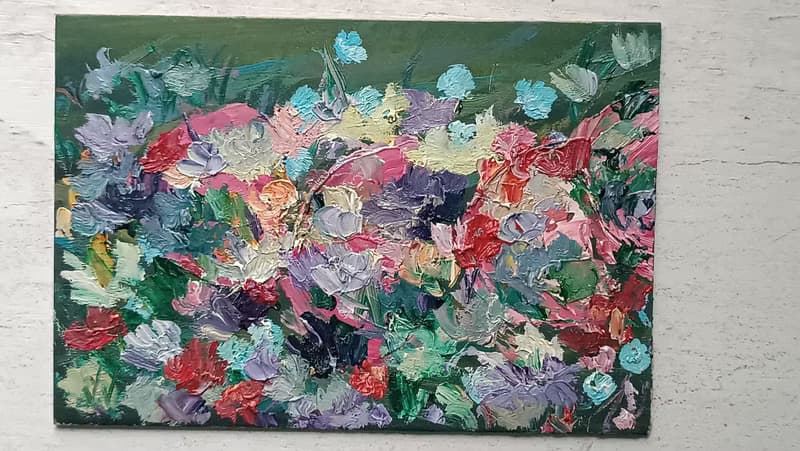 原廠  綠色花韻 紙板油畫 維多利亞 瓦魯克 Victoria Valuk