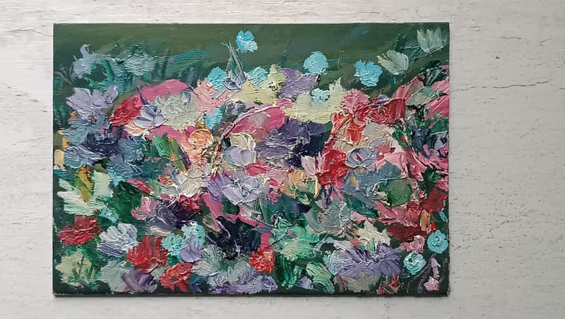 原廠  綠色花韻 紙板油畫 維多利亞 瓦魯克 Victoria Valuk