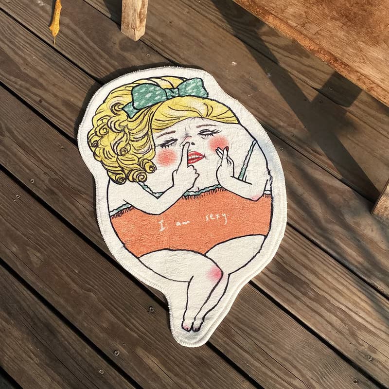 豬鼻女 羊羔絨地毯 地墊
