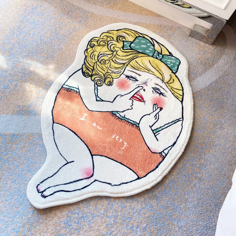豬鼻女 羊羔絨地毯 地墊