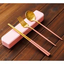 Islandoffer 島嶼製作 304不鏽鋼餐具3件便攜套裝連盒