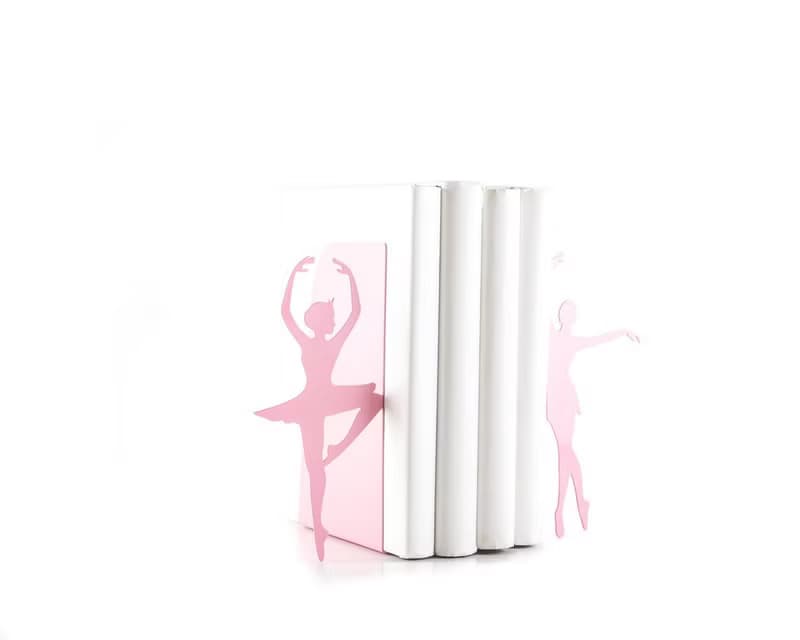 Pink Metal Bookends Ballerinas // Passé simple // Ballet Nursery theme