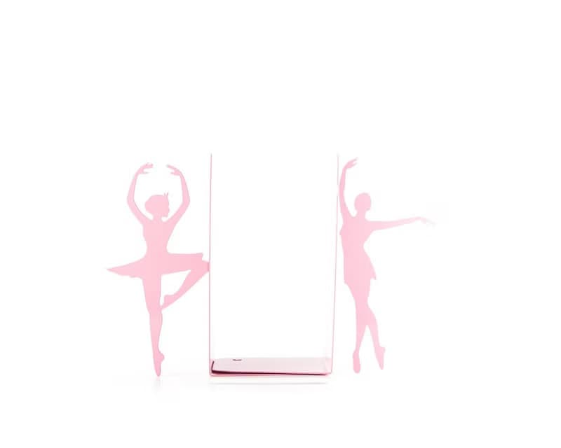 Pink Metal Bookends Ballerinas // Passé simple // Ballet Nursery theme