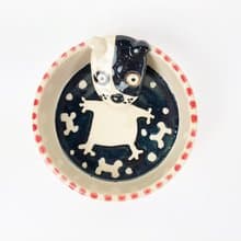Nice Little Clay 手工立體圓盤 站站賤狗 0308-18