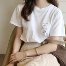 Love and Peace  彩虹刺繡Tee