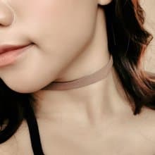 10mm 咖啡色麂皮絨choker 短項鍊 極簡美式風 大地色