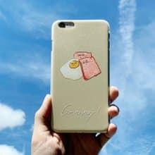 被迫依偎的火腿蛋說 Go away - 奶茶色磨砂浮雕手機殼