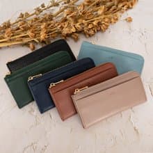 長夾-柔軟牛皮L型拉鍊長夾-黑色-5701-1-多色任選