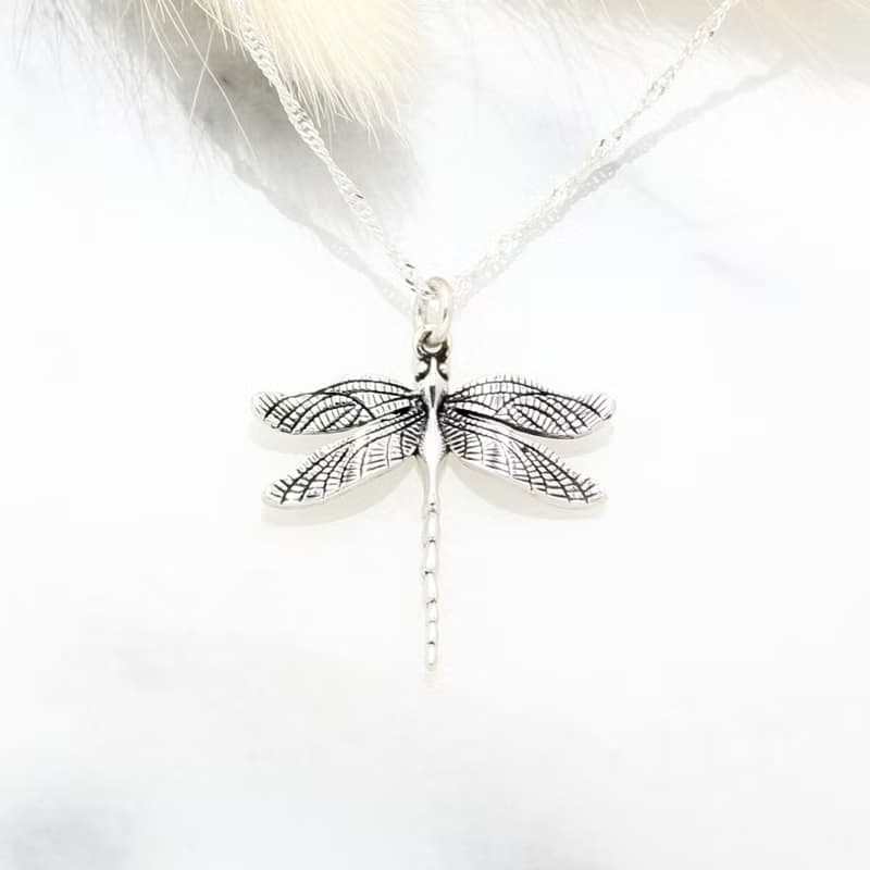 【Angel & Me】展翅高飛 蜻蜓 s925純銀項鍊 生日禮物 情人節送禮